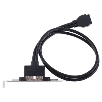 

2-Port USB 3.0 Motherboard Rear Panel Expansion Bracket Host Adapter Cable Wire