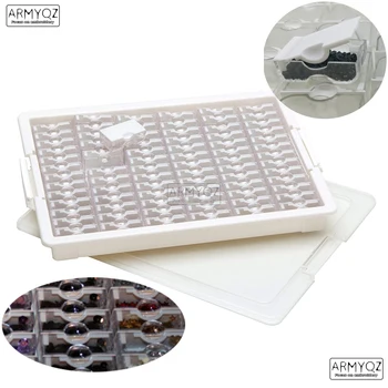 

78 Grids Nail Organizer Storage Box Clear Cap for Diamond Embroidery Mosaic Painting Nail Salon Manicure Tool
