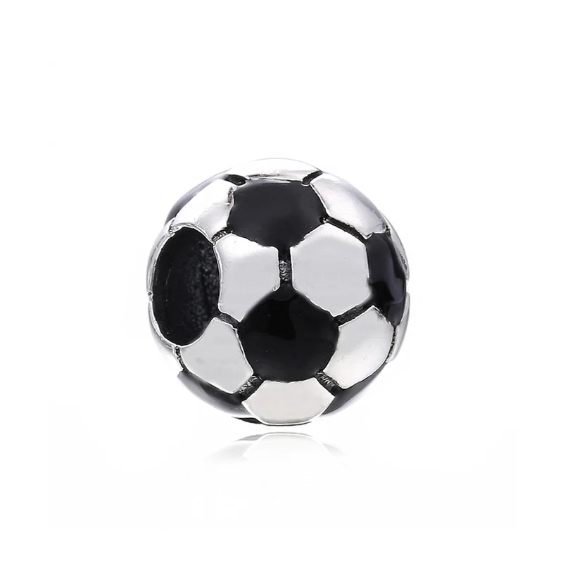 

Authentic 925 Sterling Silver Bead Soccer Football Charm Fit Pandora Women Bracelet Bangle Gift DIY Jewelry