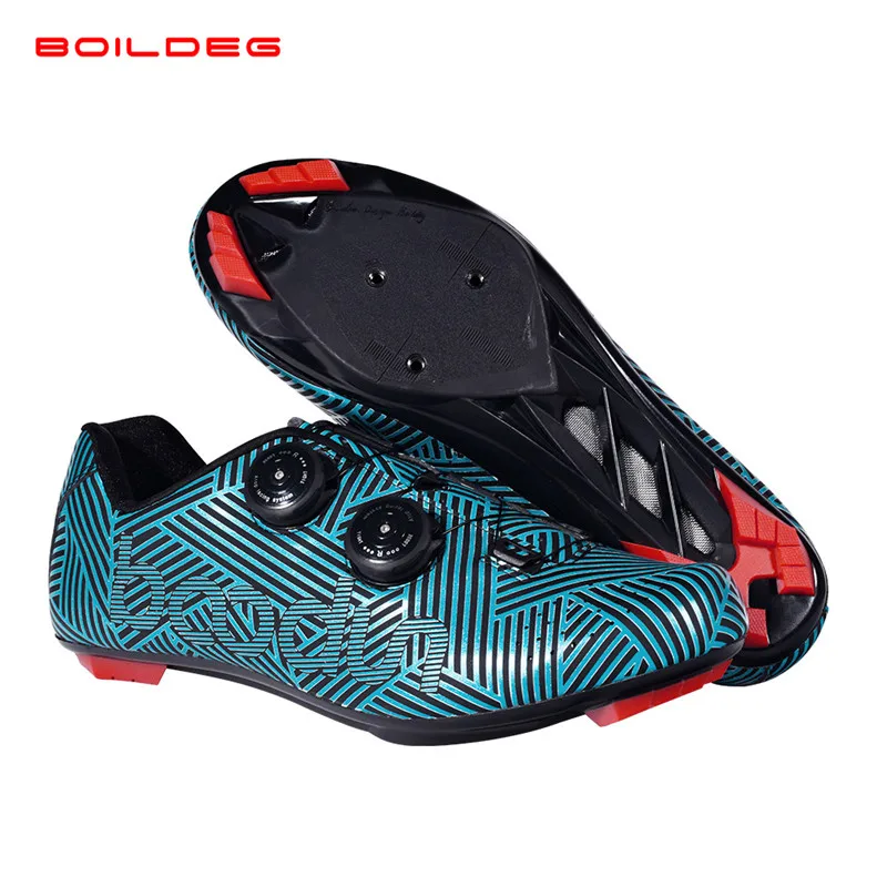 Road Shoes Blue Новинка, обувь для велоспорта, Ультралегкая, противоскользящая, износостойкая, профессиональная, самоблокирующаяся обувь, обувь для спорта на открытом воздухе, велосипедная обувь - Цвет: Road Shoes Blue