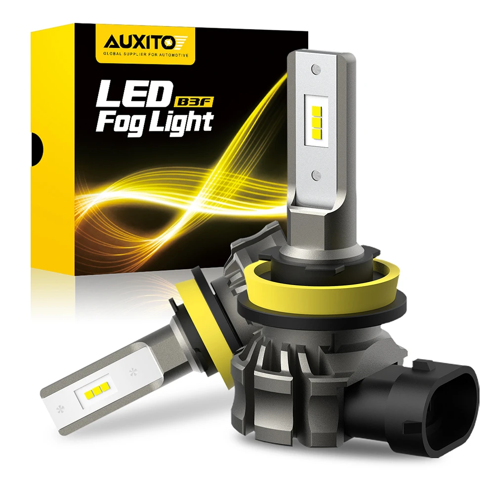 Kit 2 Luci Fendinebbia LED AUXITO H8 H11 - Bianco 6500K, Alta Potenza, Impermeabile IP67