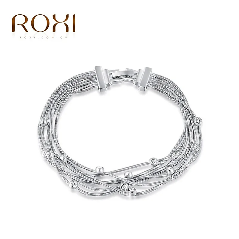 

ROXI best-selling bracelet jewelry wholesale Austrian crystals silk white bracelet