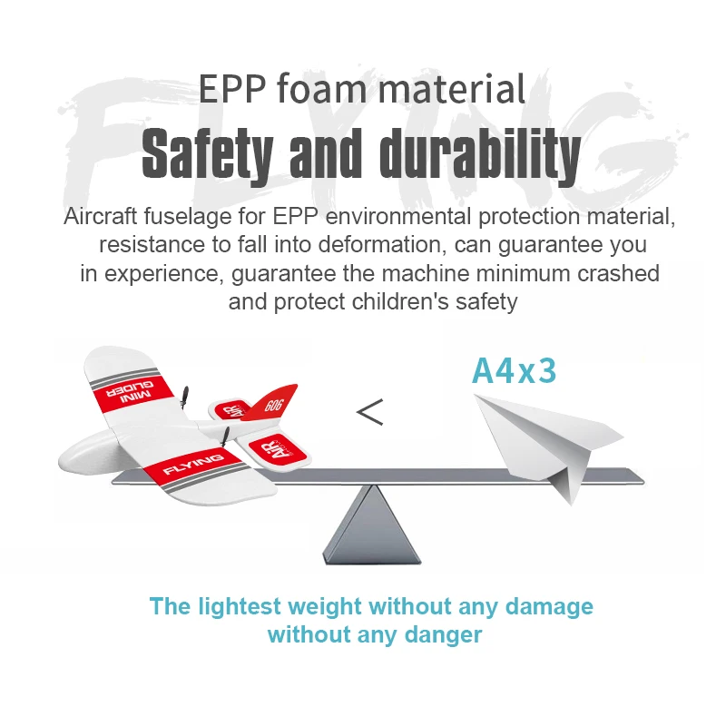 KF606 RC Airplane Flying Aircraft EPP Foam Glider Toy Airplane Rc 2.4Ghz 15 Minutes Fligt Time Foam Plane Toys For Kids Gifts