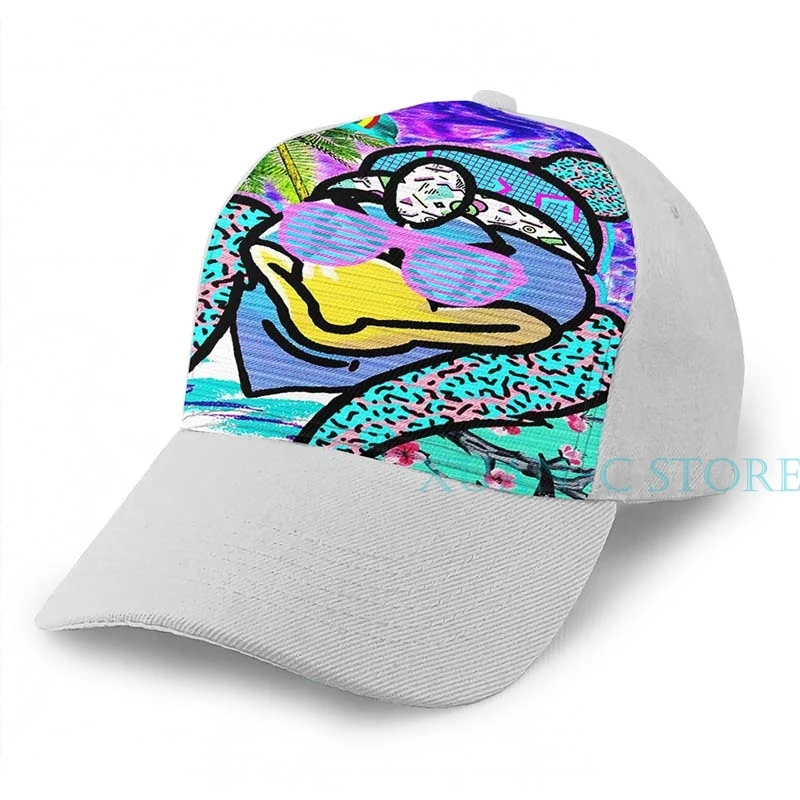 King Dedede Vaporwave баскетбольная кепка мужская и женская модная черная шляпа унисекс с принтом - Цвет: Gray