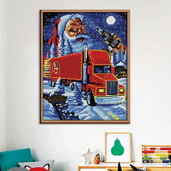 

Joy Sunday Santa Claus Cross Stitch Kit Christmas Decoration for Home DMC Chinese Embroidery Needlework Set Cross Stitch Printed