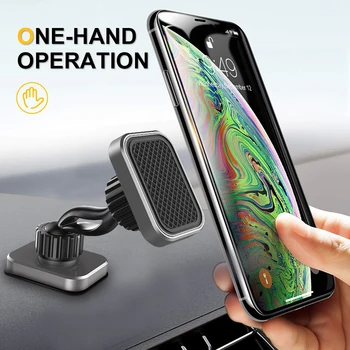 

Universal Magnet Mobile Car Phone Holder Stand in Car For iPhone 11 Pro Max Double Magnet Mount Cell Mobile Phone Support GPS