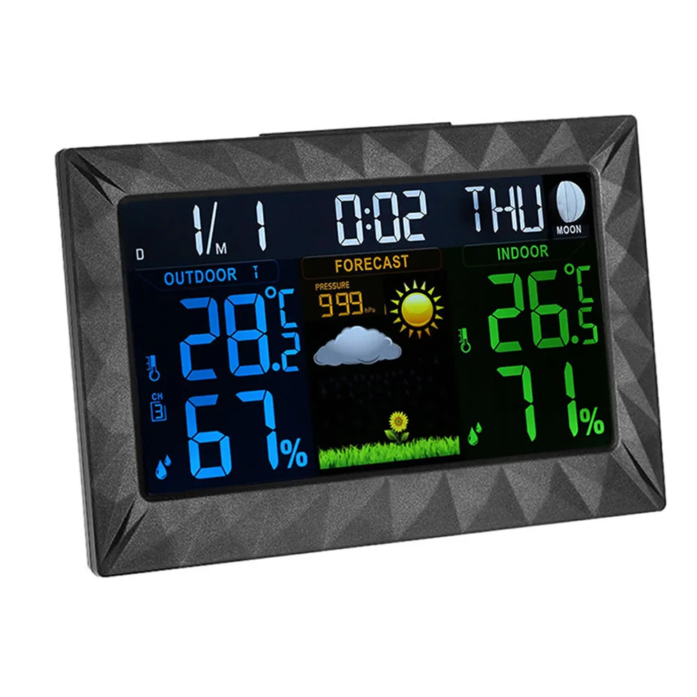 

Thermometer Barometer Ultra Thin Home Forecast LCD Indoor Outdoor Weather Station Backlight Hygrometer Wireless Digital Sensor