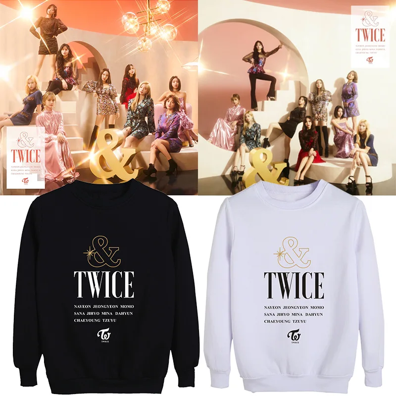 Kpop TWICE Album &amp для мужчин и женщин весна осень зима толстовка с капюшоном k-pop топы