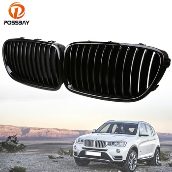 

POSSBAY Gloss Black Auto Car Center Bumper Kidney Racing Grill for BMW 5-Series F10 Sedan/F11 Touring 518d/520d/520dX 2010-2016