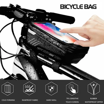 

Bicycle Cycling Front Top Tube Frame Bag Mountain Bike Waterproof Phone Holder Case VDX99