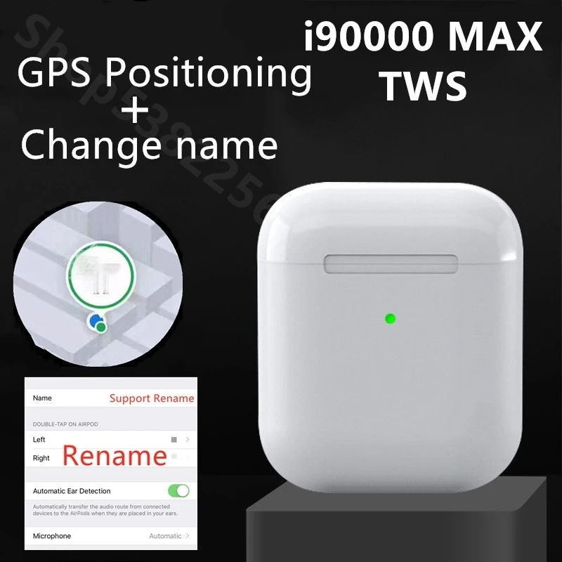 vip link i90000 pro i90000max tws i90000 max auriculares i12 bluethooth earphone for all smart phone iphone android