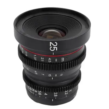 

Lenses Meike 25mm T2.2-22 Large Aperture Manual Focus Prime Cinema Lens for M4/3 / for Sony E-mount camera len accessories