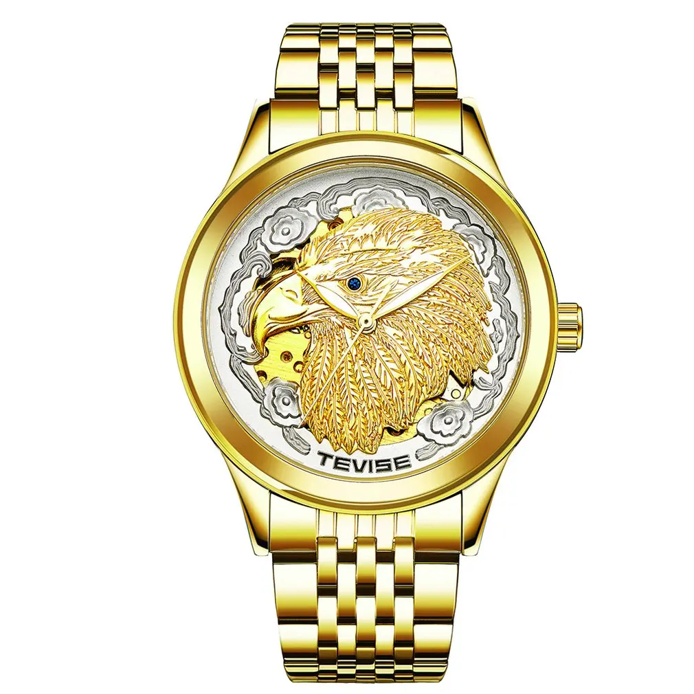

TEVISE 9006 Luminous Waterproof Watch Automatic Mechanical Watch Ladies Dragons And Phoenix Couple Mechanical Watch 2020