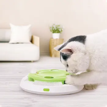 

Electric Playing Exercise pet Toy Interactive Cat Toy Funny Cat Automatic Rotating Cat Play Teaser Plate Mice & Animal Toys