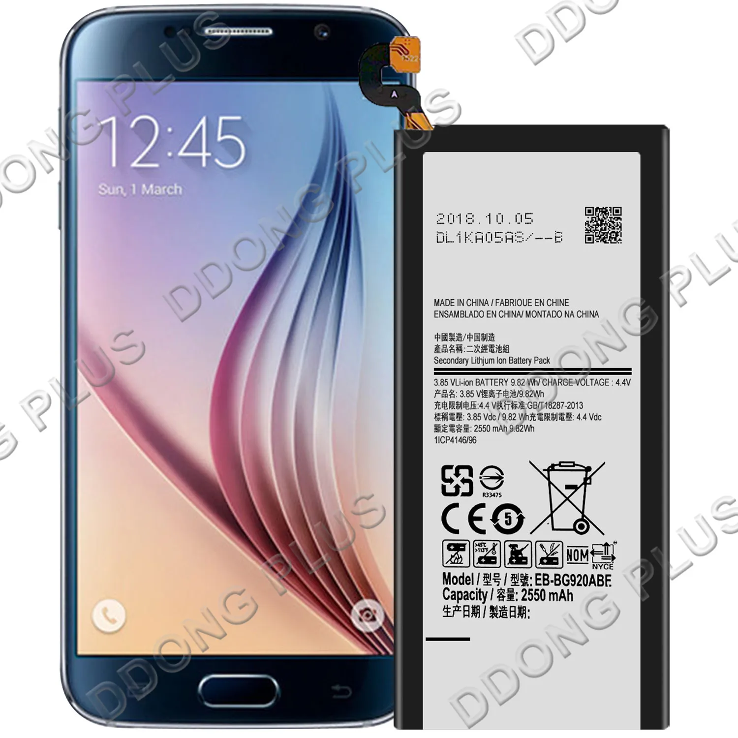 Аккумулятор для Samsung Galaxy S6 G920W8 | Мобильные телефоны и аксессуары