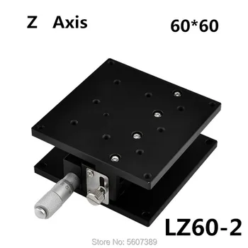 

Z axis 60*60mm Displacement Lift Stage Manual fine tuning platform Double Cross rail Sliding Table LZ60-2 Z60-2