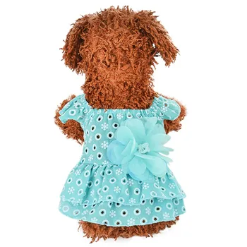 

Pet Clothes Spring Small Dog Skirt Thin Section Romantic Wave Point Gauze Skirt Summer Dog Lace Princess Dress