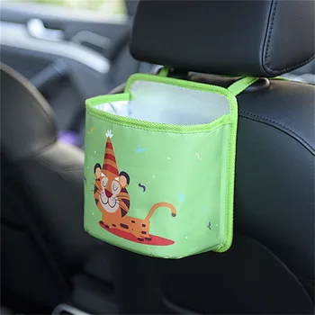 

Car Styling Storage Holder Waterproof Container Cartoon Car Organizer Storage Box Hanging Bag Drink Cup Holder Car Accessories