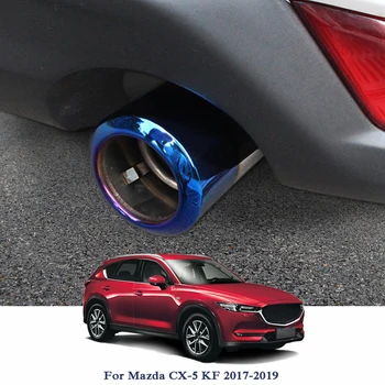 

Car Auto Exhaust Muffler Tip Stainless Steel Pipe Trim Modified Car Rear Tail Throat Liner For Mazda CX-5 KF M3 Axela M6 Atenza