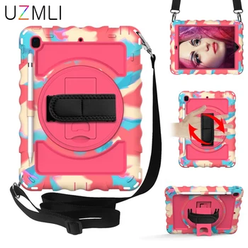 

Shockproof Kids Case for New iPad 2017 2018 air2 Pro 9.7 Tablet Heavy Duty Safe Silicon PC Stand Cover with Hand Shoulder Strap