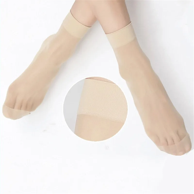 Hot Sale 10 Pairs of Transparent Socks High Quality Female Socks Summer Thin Silk Transparent Ankle Socks Female Socks trainer socks womens