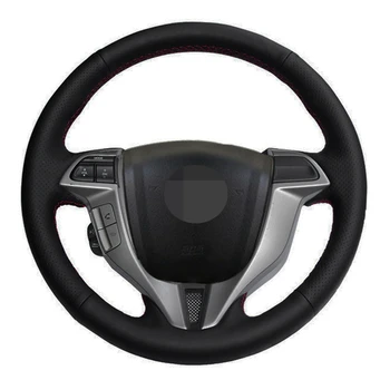 

Car Steering Wheel Cover DIY Black Genuine Leather For Honda Accord 8 Coupe Accord Crosstour 2008-2012 Odyssey 2010-2014