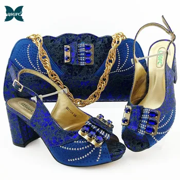 

Lastest Women's Matching of Italian design Shoes and Bags Set African Shoes and Italian Handbags Super high heel