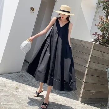 

Women Casual Loose-fit Summer Slip Dresses Plus Size Beach Cover up Plain Night Sleep Dress Robe