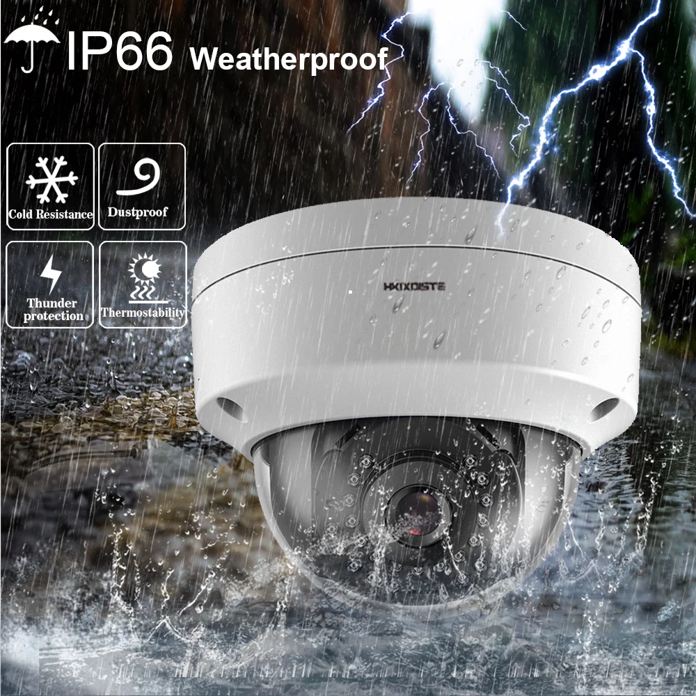 HI3516E300 SONY sensor IR POE Network vandal-proof Dome Face Surveillance Camera Night vision 35M Independent work or for NVR