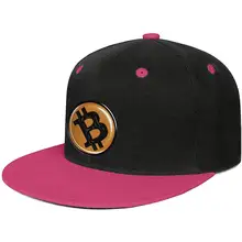DRTGRHBFG мужские Биткоин хлопковые плоские шляпы регулируемые плоские поля Биткоин бейсболки