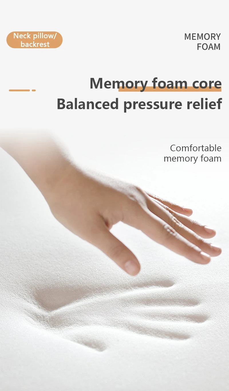 QUT Oreiller ergonomique à mémoire de forme pour le cou avec oreiller