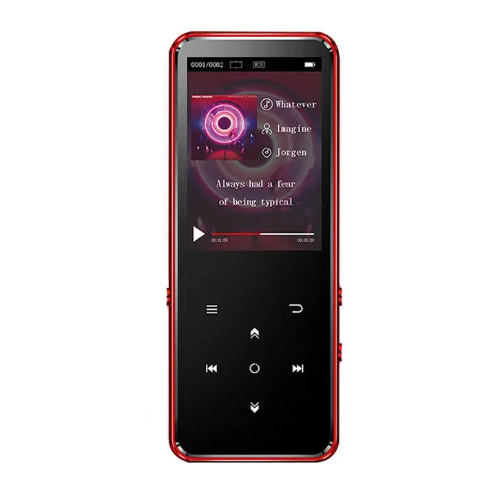 Red with bluetooth MP4 плеер bluetooth mp3 mp4 музыкальный плеер Портативный mp 4 медиа Тонкий 2,4 дюймов сенсорные клавиши fm Радио Видео Hifi mp5 16 Гб - Цвет: Red with bluetooth