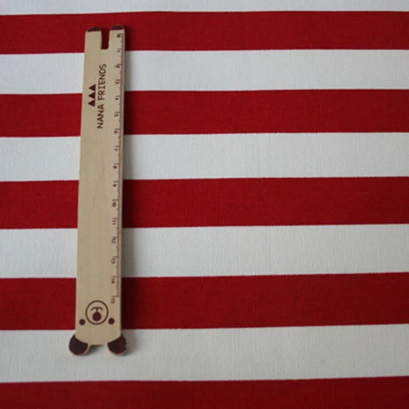 red white stripe Полметра Красная белая полоса цветочный принт хлопок холст ткань для ручной работы DIY сумка диван скатерть T1029 - Цвет: red white stripe
