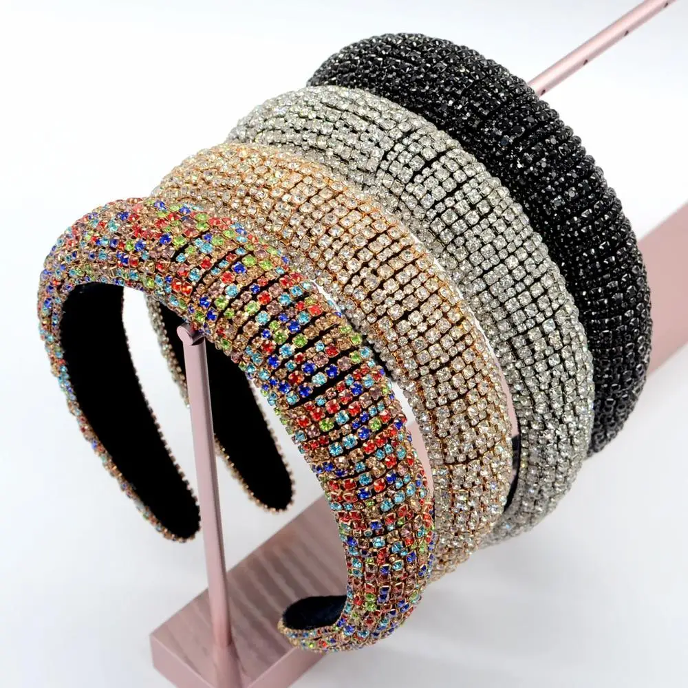Women Wedding Headband Diamond Gems Ladies Hairband Baroque Crystal Girls Gift