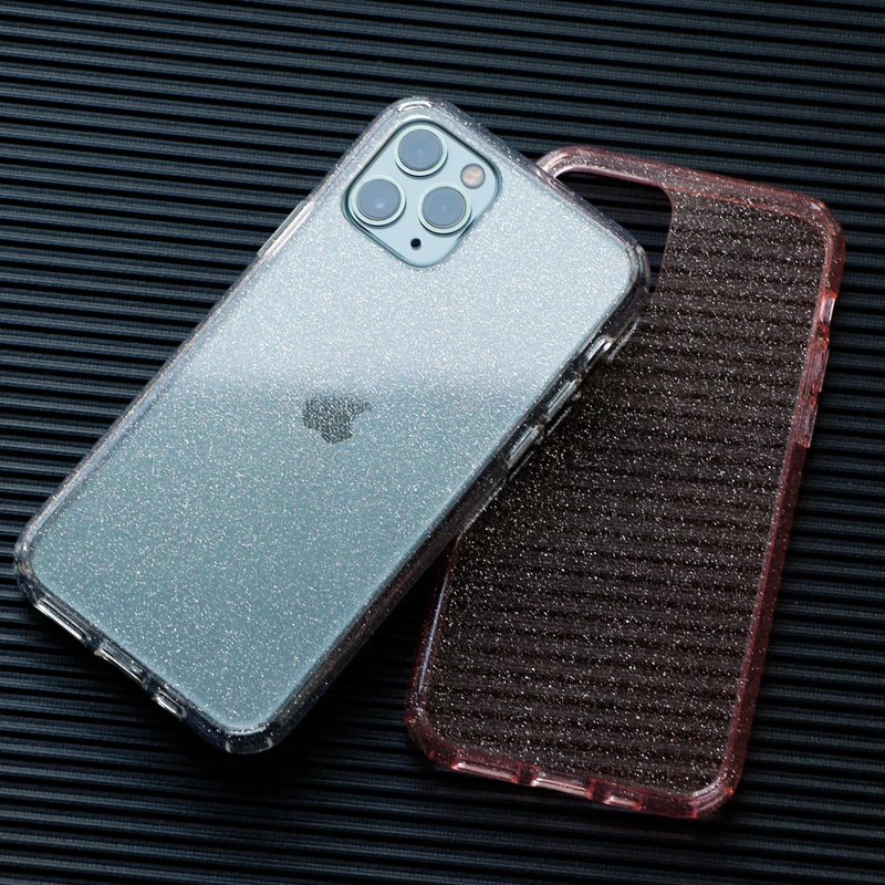 Bling glitter Transparent armor Case for iphone 11 11Pro 13 Pro 12 Pro Max X XR XS Max 7 8 Plus hard PC cover Protective shell case for iphone 13 pro max