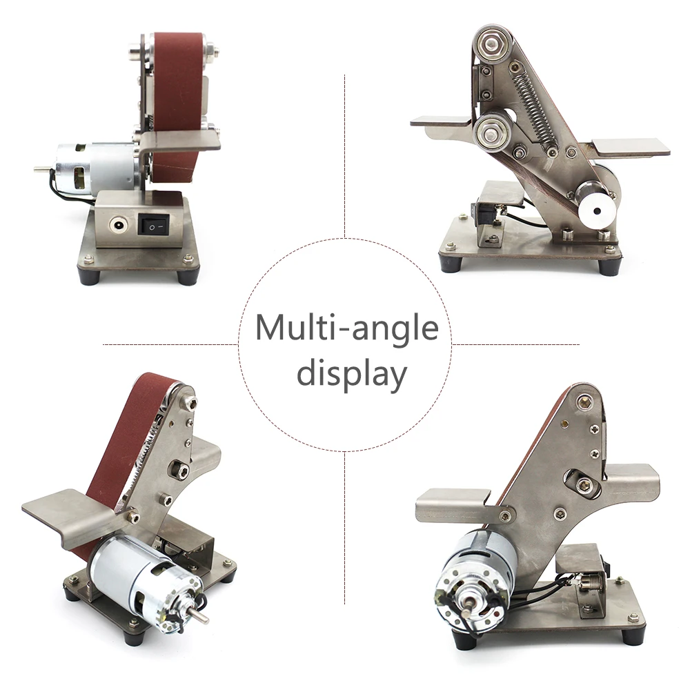 Ленточно-шлифовальный станок мини шлифовальный ленточный мини-станок шлифовальный станок кирпич песчано-ремень машины Малый DIY Полировочная машина 775/795/895 мотор
