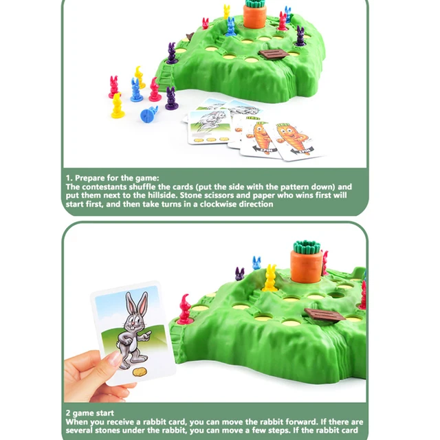 Early Education Puzzle Kids Family Party Game Board Rabbit Cross Country Chess Trap Toy Board Game Parent-Child Interaction 3