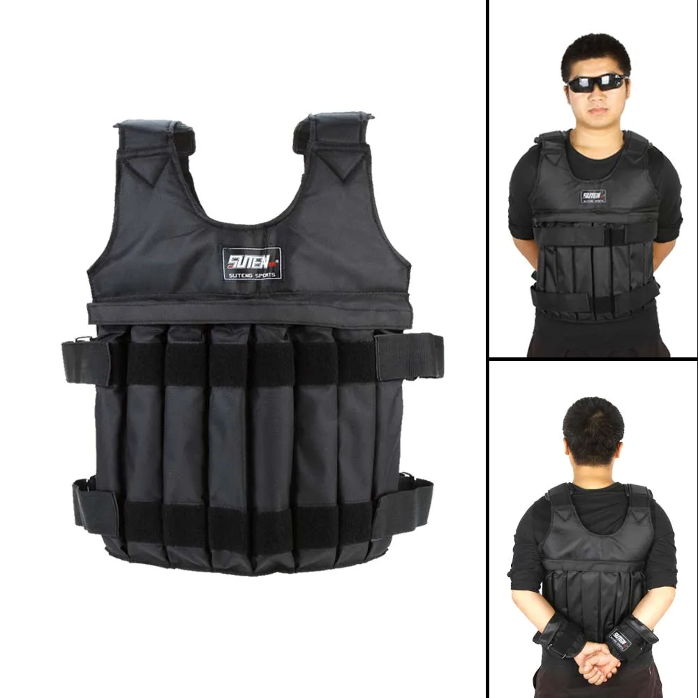 

Weighted Vest Adjustable Max Loading 20 50kg Weight Jacket Exercise Boxing Training Waistcoat Invisible Sand Clothing