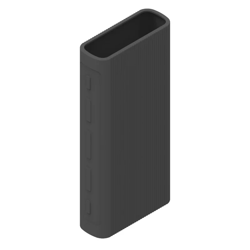 Силиконовый чехол для Xiaomi power Bank 3 поколения 20000 мАч PLM07ZM резиновый чехол Чехол Сумки для портативного внешнего аккумулятора - Цвет: Черный