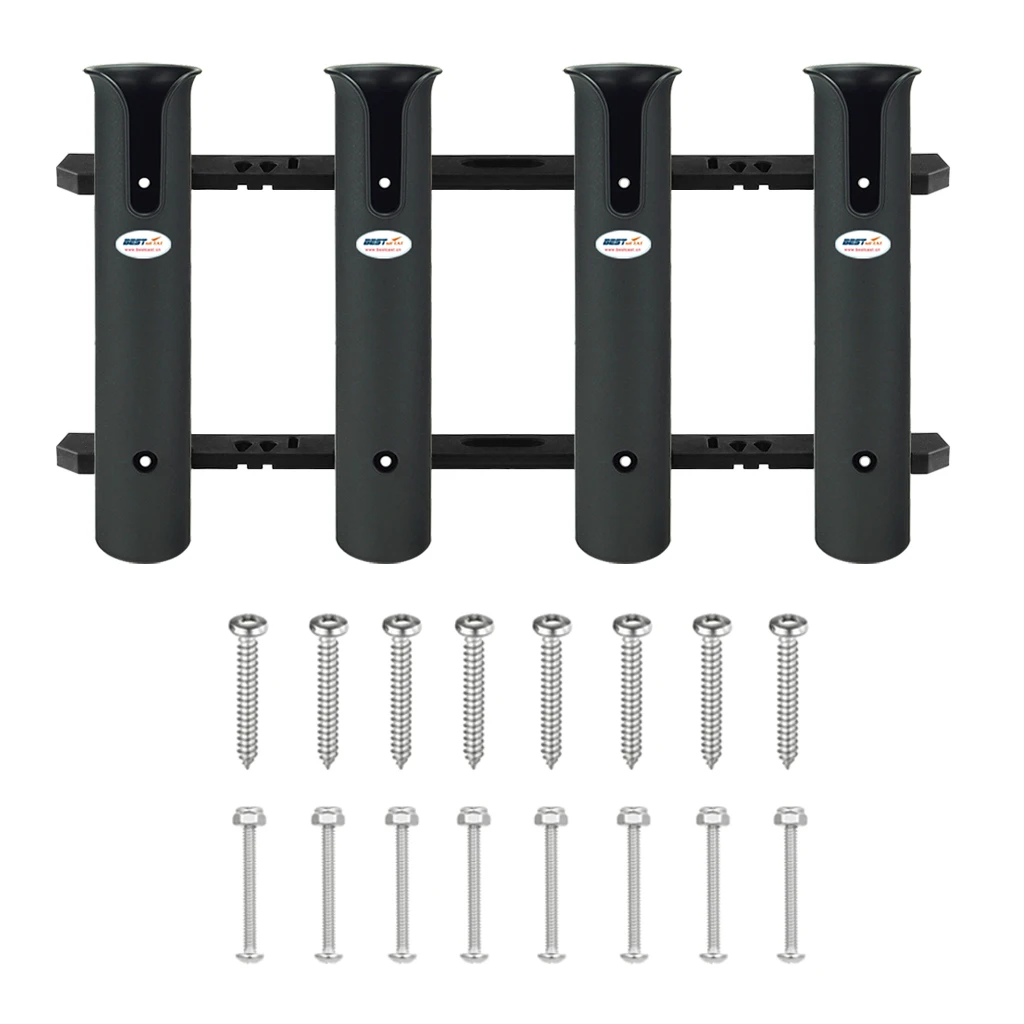 

Marine Boat Fishing Rod Base Triple 4 Pole Boat Fishing Rod Holder Vertical Tube Mount Bracket Rack Pliers Lure Storage