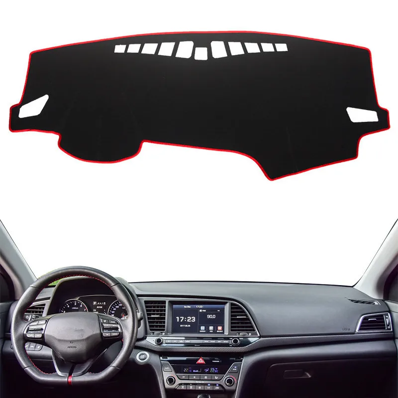 

Car Dashboard Cover Mat Pad Dashmat Sun Shade Instrument Protective Carpet Accessories For Hyundai Elantra Avante 2016 2017 2018
