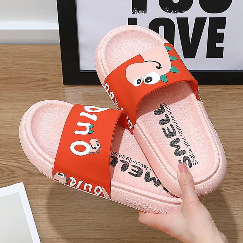 cute house slippers	 Summer Slides Cartoon Women Men Slippers Cute Animal Dinosaur Home Slip on Beach Sandals Bothroom Shoes Bathroom Flip Flops house slippers for women House Slippers