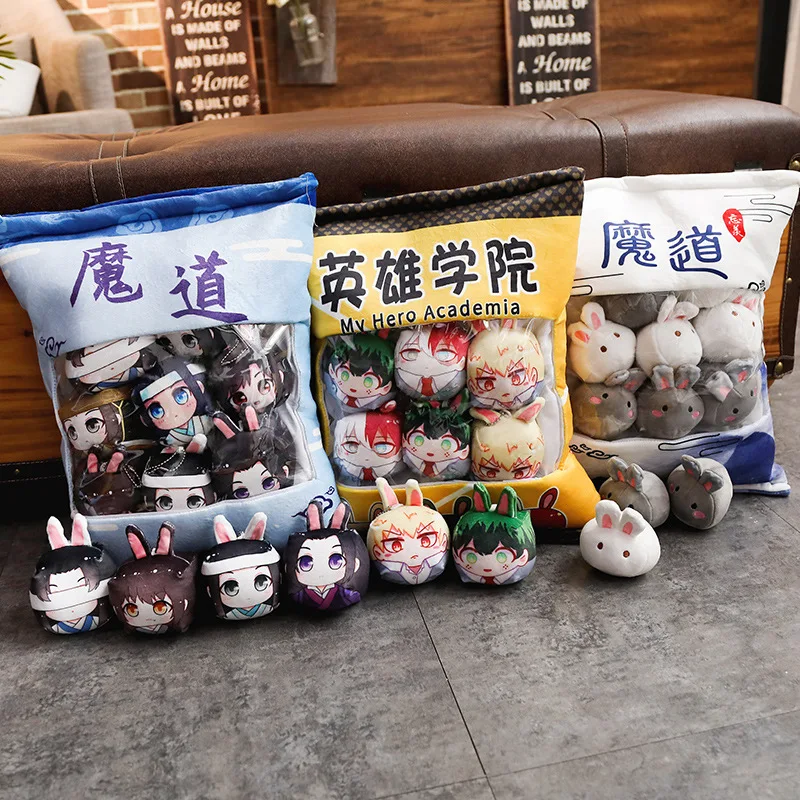 1Pc Anime The Founder Of Diabolism Demon Slayer Plush Pillow Cute Doll Soft Toy Cushion Gift Around | Канцтовары для офиса и