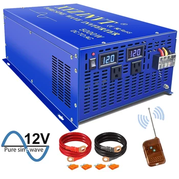 

XYZ INVT 5000 watt Power Converter Pure Sine Wave Inverter 12v 24v 36v 48v dc to ac 120v 240V with Wireless Remote Switch
