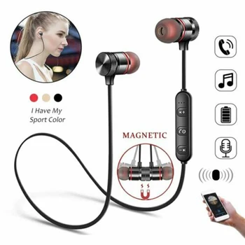 

Magnetic Wireless Bluetooth Earphone Sport Running Wireless headphones Gaming Hifi Headset Hands Free Earbuds for all smartphone