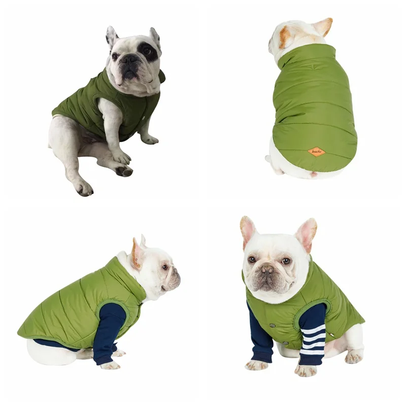 Зимнее пальто для собак Одежда для собак-питомцев куртки для собак утепленная теплая для щенков собак Одежда хлопковые костюмы жилет большой размер S-XXL