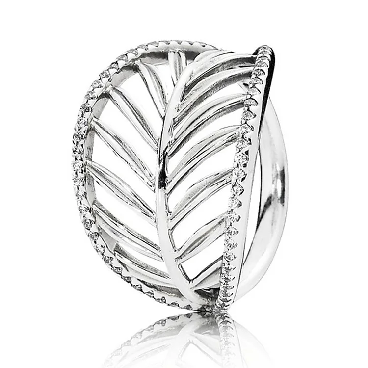 Мерцающее океанское космическое кольцо с линиями с кристаллами 925 пробы Серебряное Фирменное кольцо для женщин Свадебное ювелирное изделие в европейском стиле DIY