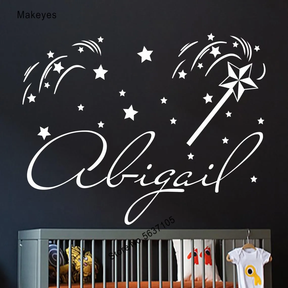 Makeyes персонализированные именные настенные наклейки имя для маленьких девочек