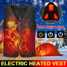 Зимняя куртка с электрическим подогревом, жилет с подогревом, тканевое пальто для мужчин и женщин, USB теплая спортивная флисовая зимняя куртка для походов и кемпинга