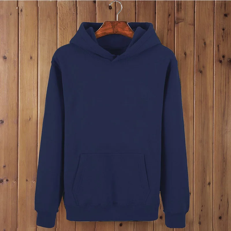navy blue Модные брендовые женские толстовки весна осень повседневные толстовки женские одноцветные толстовки Толстовка Топы - Цвет: navy blue